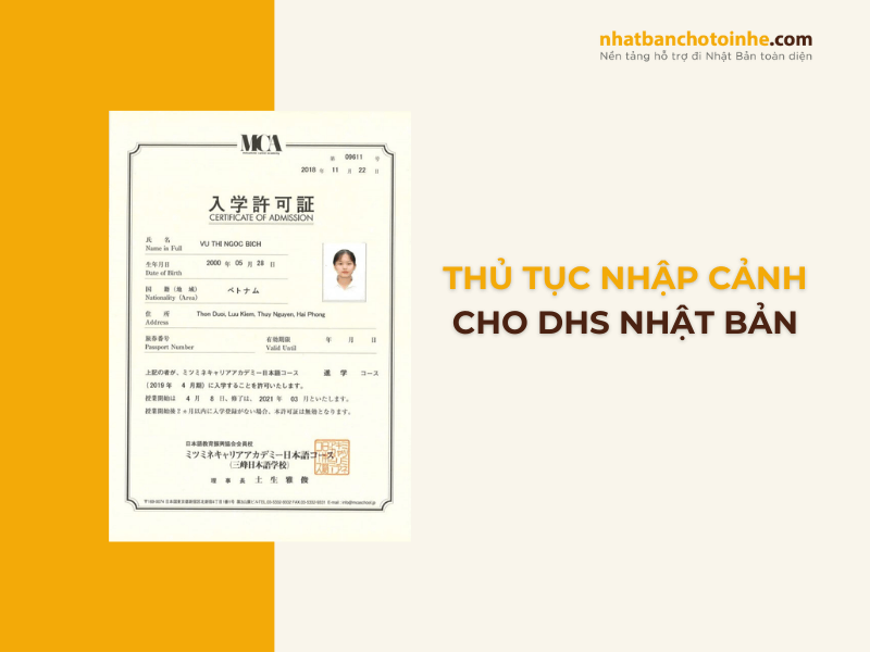 Giấy phép nhập học là thủ tục cần thiết để bạn nhập cảnh ở Nhật