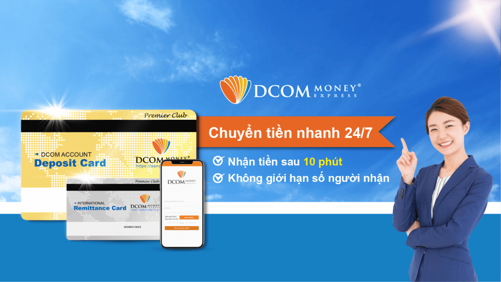 D.COMMUNICATIONS, INC (hay DCOM) là công ty chuyển tiền Nhật - Việt hàng đầu
